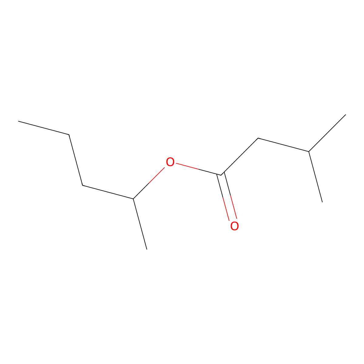 Pentan-2-yl 3-methylbutanoate molecular structure, CAS 117421-34-8