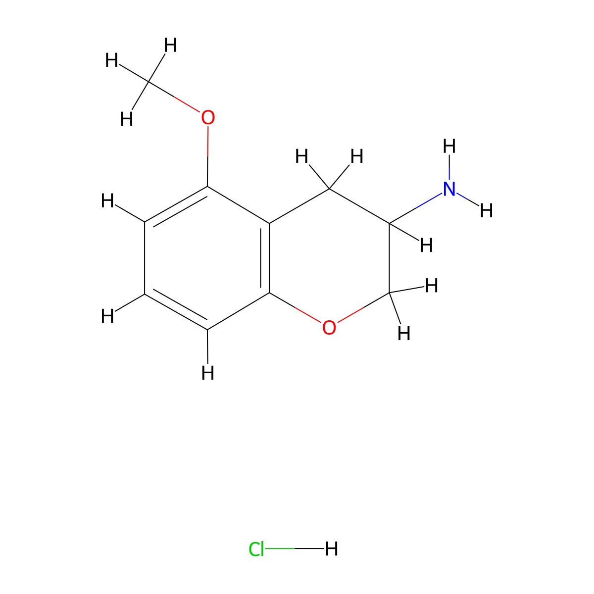 5-Methoxychroman-3-amine hydrochloride molecular structure, CAS 117422-43-2