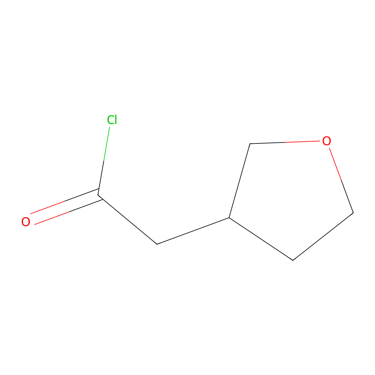 Tetrahydrofuran-3-ylacetyl chloride molecular structure, CAS 117422-88-5