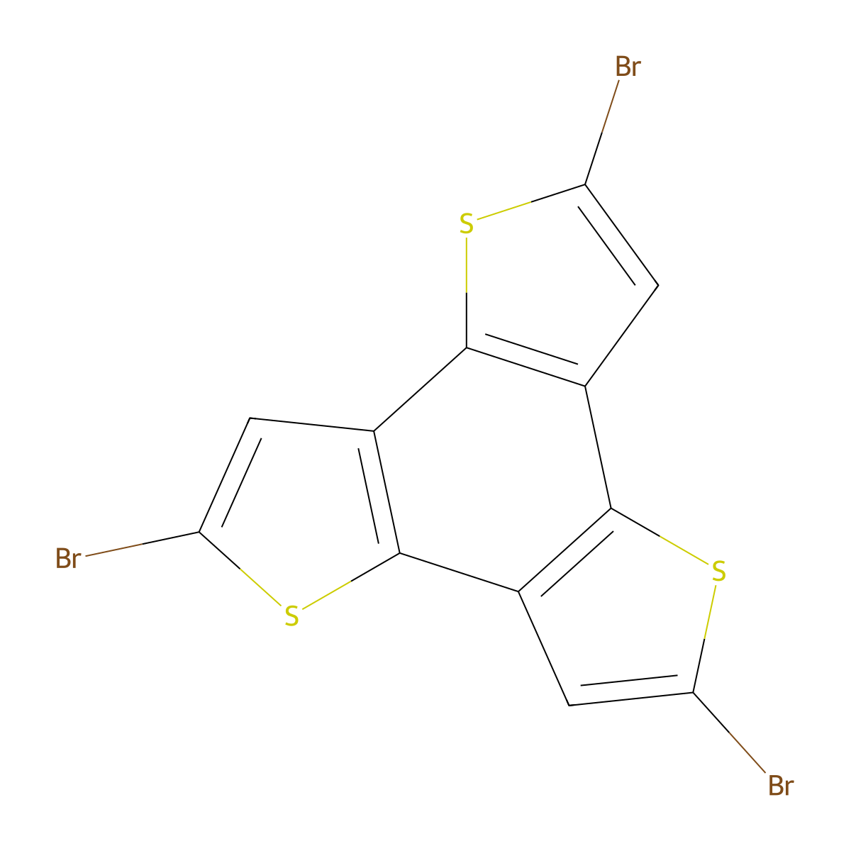 2,5,8-Tribromobenzo[1,2-b:3,4-b':5,6-b'']trithiophene molecular structure, CAS 1174223-26-7