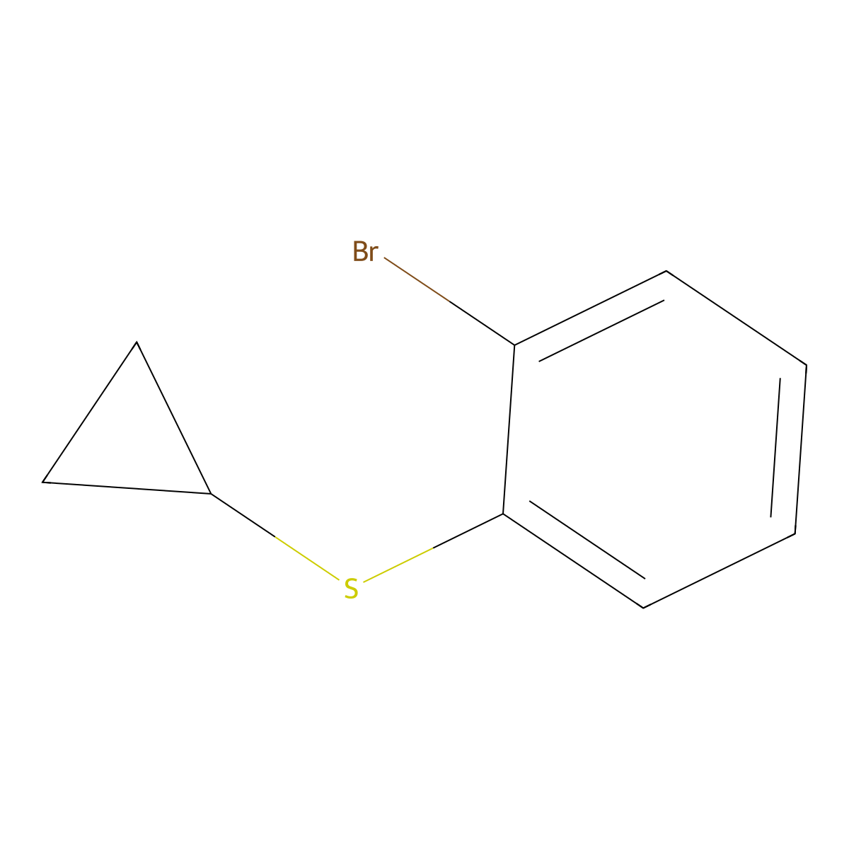1-Bromo-2-(cyclopropylsulfanyl)benzene molecular structure, CAS 1174229-14-1