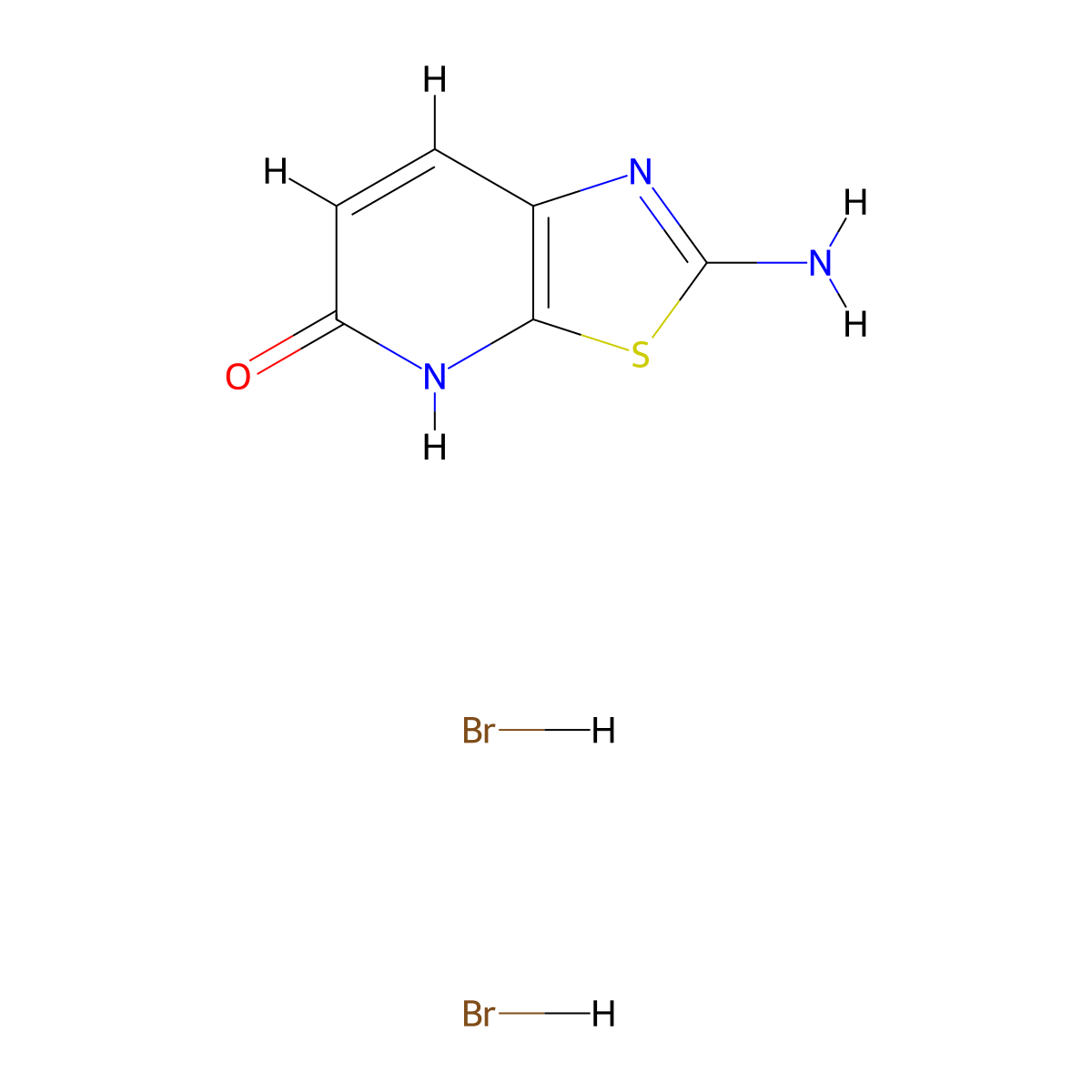2-Amino-(1,3)thiazolo(5,4-b)pyridin-5-ol dihydrobromide molecular structure, CAS 1174229-36-7