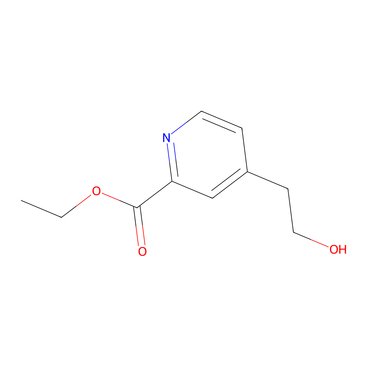 Ethyl 4-(2-hydroxyethyl)picolinate molecular structure, CAS 117423-32-2