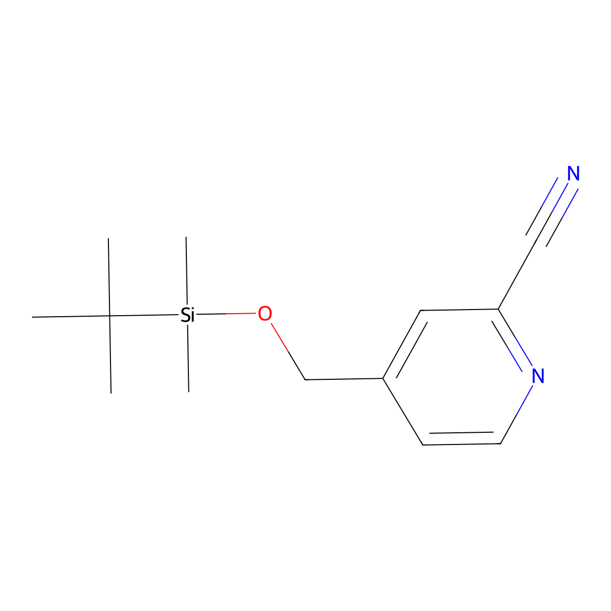 4-(Tert-butyldimethylsilyloxymethyl)pyridinecarbonitrile molecular structure, CAS 117423-43-5