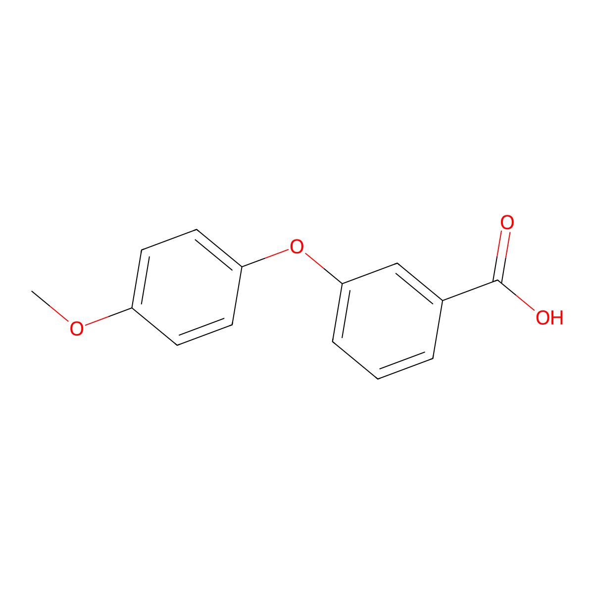 3-(4-Methoxyphenoxy)benzoic acid molecular structure, CAS 117423-75-3