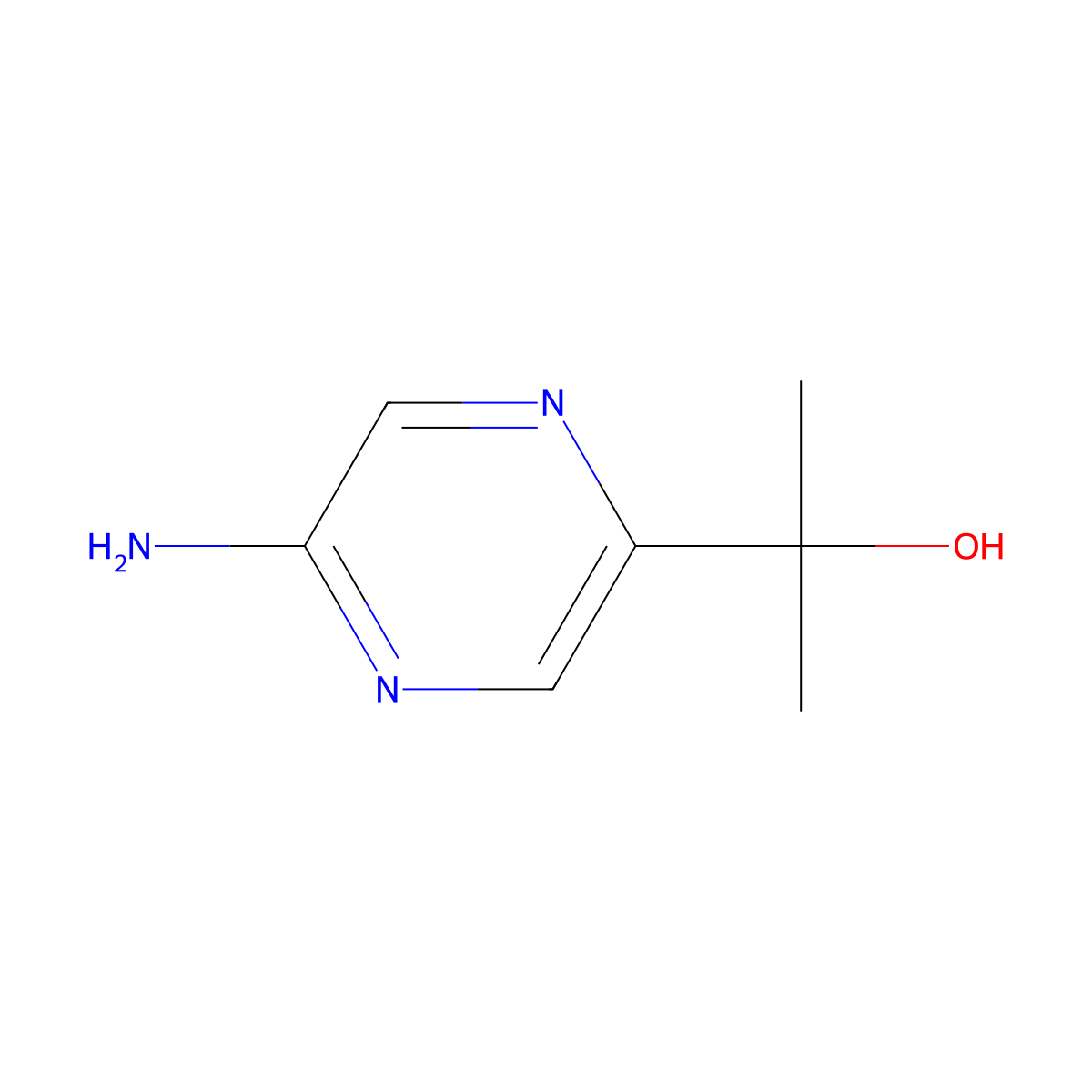 2-(5-Aminopyrazin-2-yl)propan-2-ol molecular structure, CAS 1174231-20-9