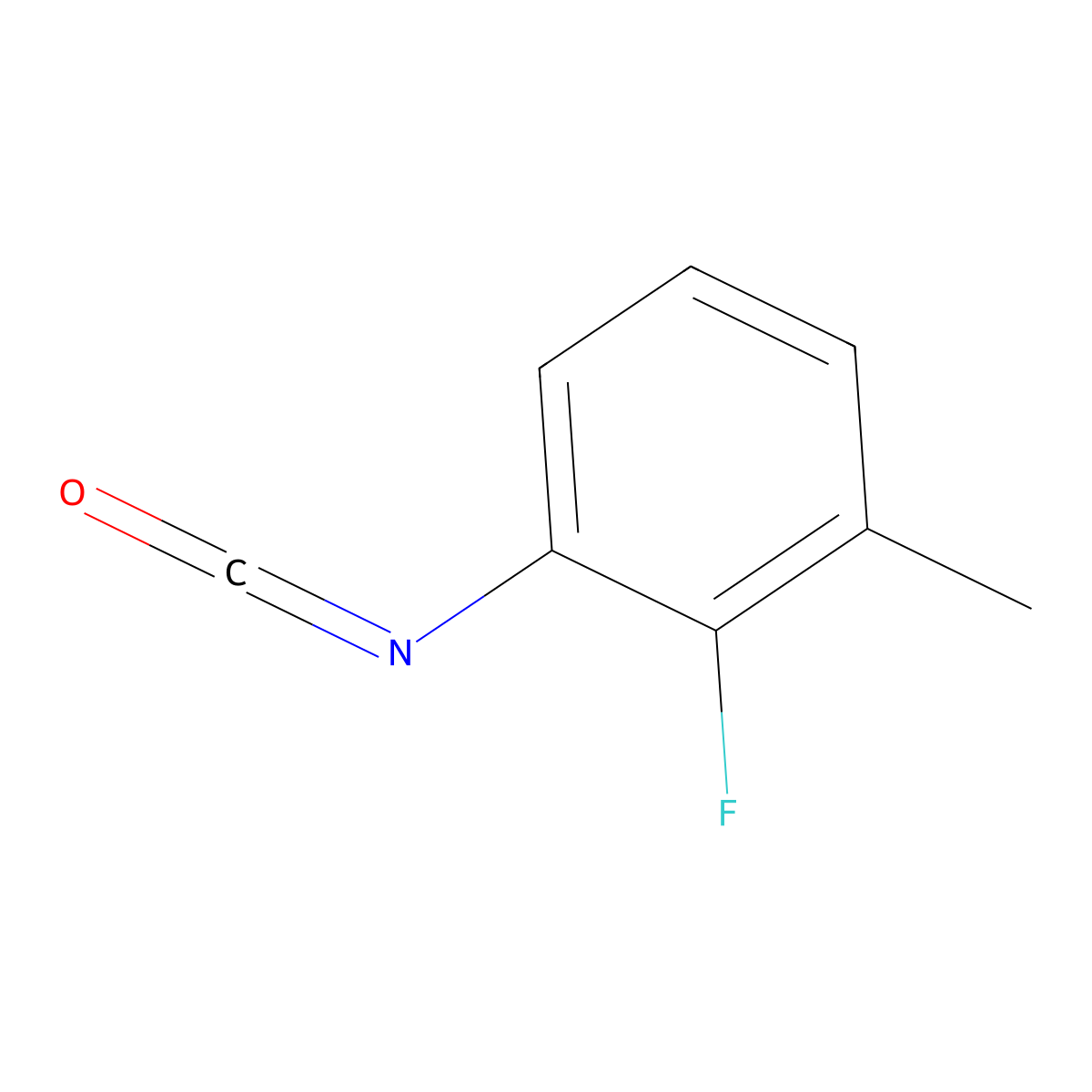 2-Fluoro-1-isocyanato-3-methylbenzene molecular structure, CAS 1174233-37-4