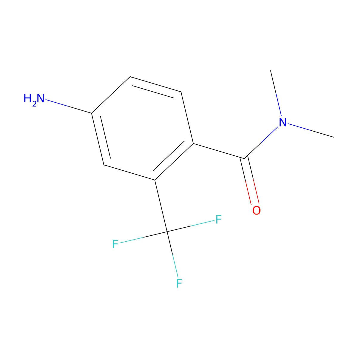 4-Amino-N,N-dimethyl-2-trifluoromethylbenzamide molecular structure, CAS 1174234-00-4