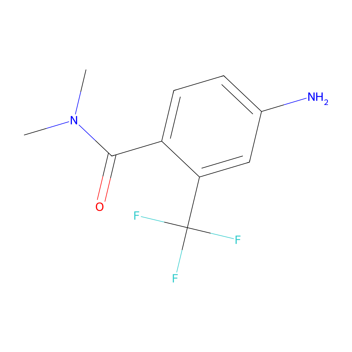 4-Amino-N,N-dimethyl-2-trifluoromethylbenzamide molecular structure, CAS 1174234-00-4