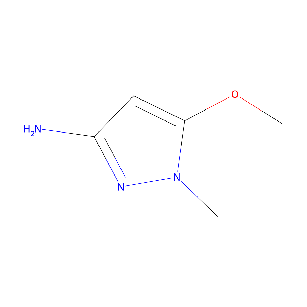 5-methoxy-1-methyl-1H-pyrazol-3-amine molecular structure, CAS 1174234-78-6