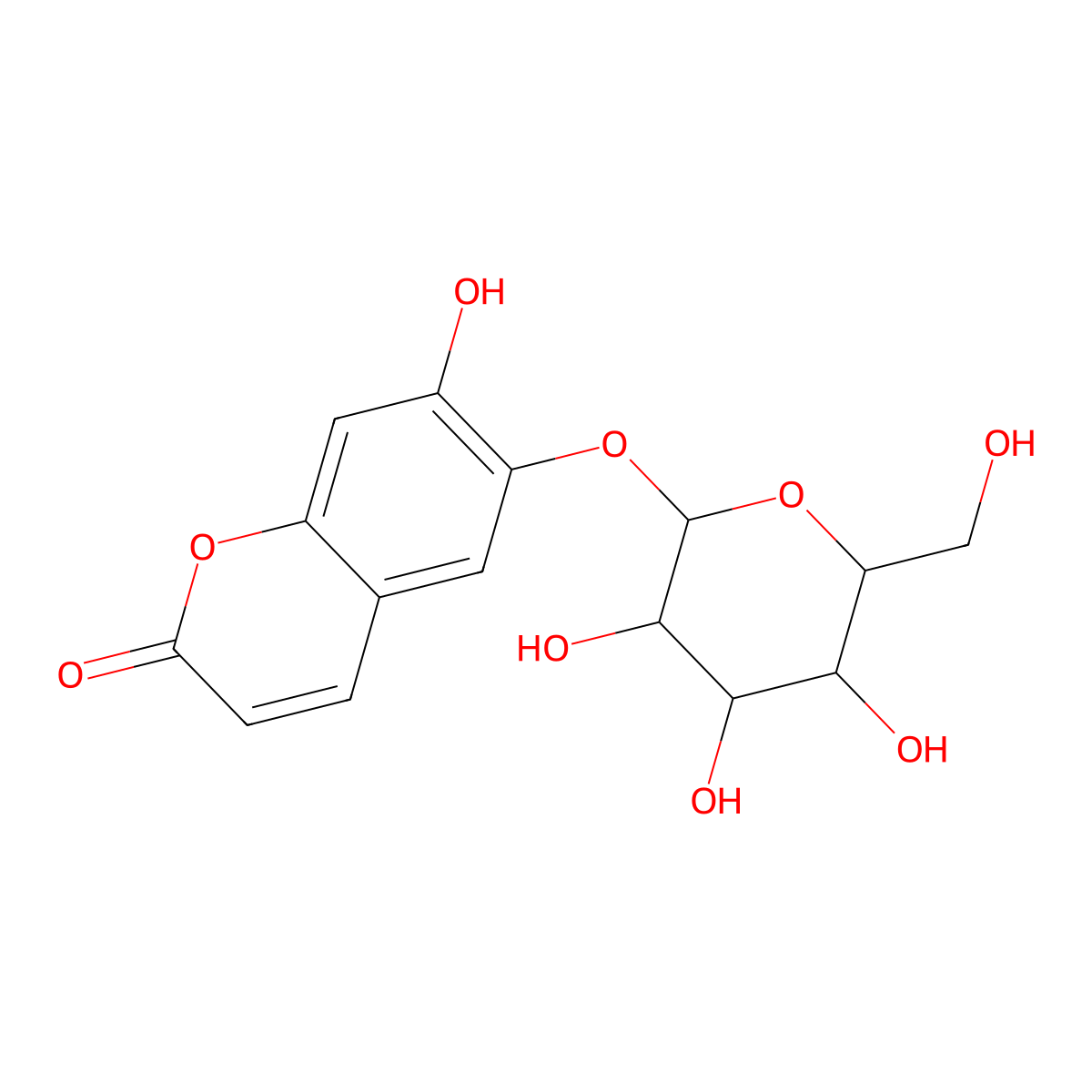 7-Hydroxy-6-(3,4,5-Trihydroxy-6-(Hydroxymethyl)Oxan-2-Yl)Oxychromen-2-One molecular structure, CAS 1174277-32-7