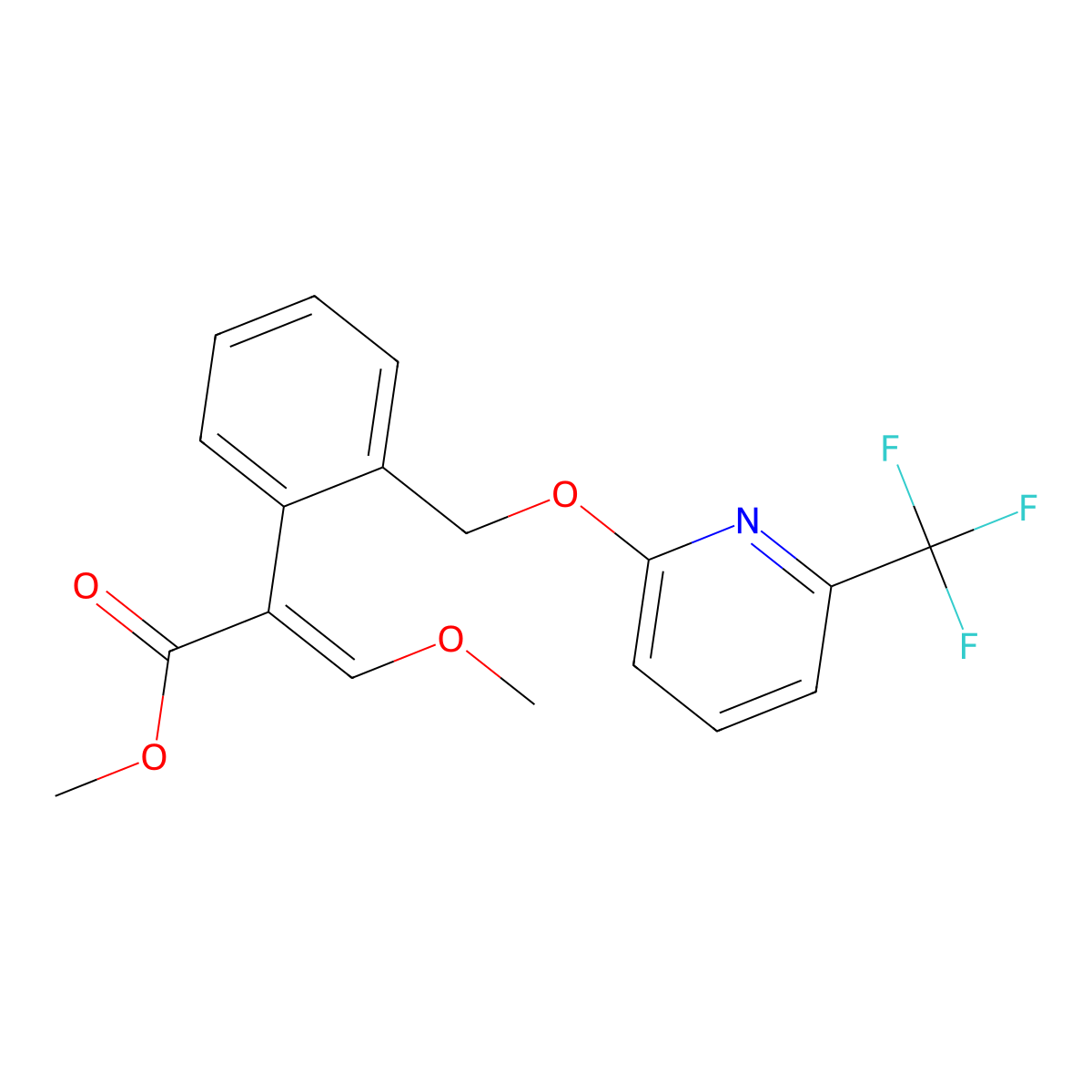 Picoxystrobin molecular structure, CAS 117428-22-5