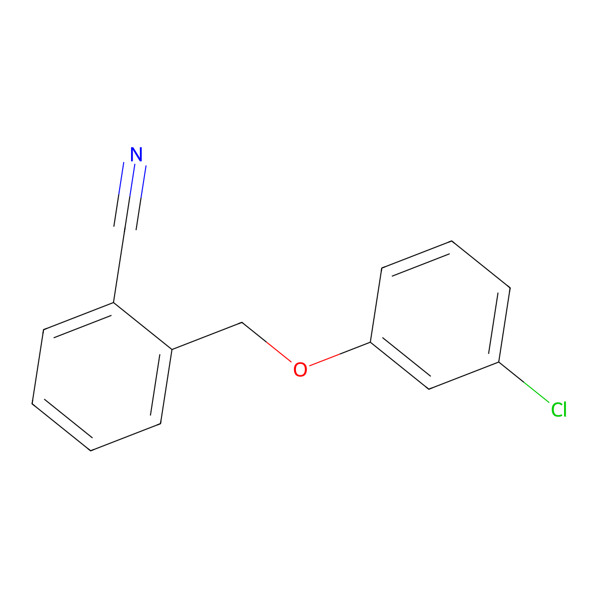2-(3-Chlorophenoxymethyl)benzonitrile molecular structure, CAS 117428-45-2