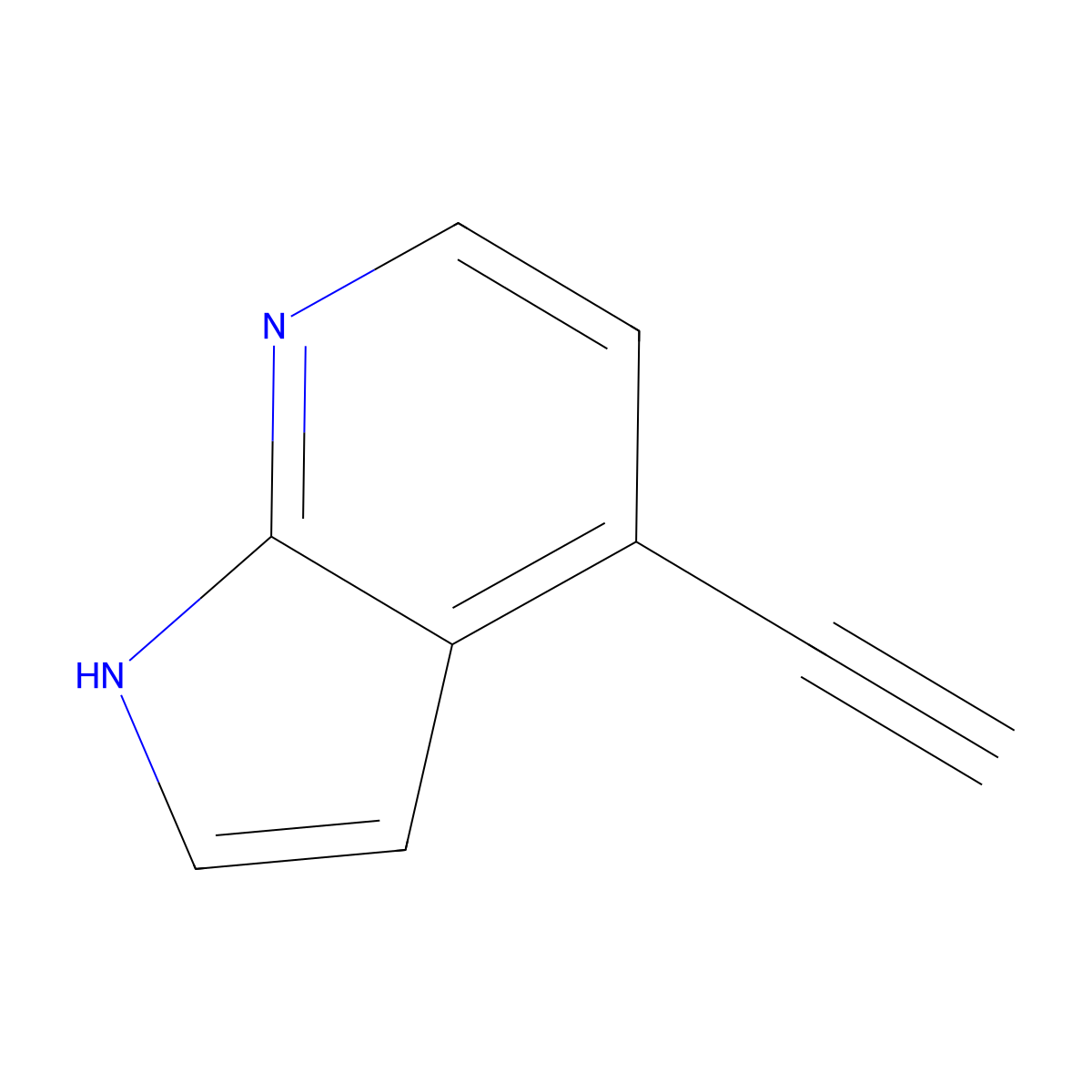 4-ethynyl-1H-pyrrolo[2,3-b]pyridine molecular structure, CAS 1174297-28-9