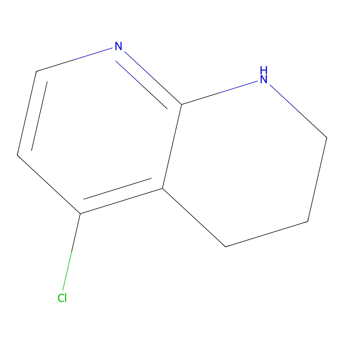 5-Chloro-1,2,3,4-tetrahydro-1,8-naphthyridine molecular structure, CAS 1174297-60-9