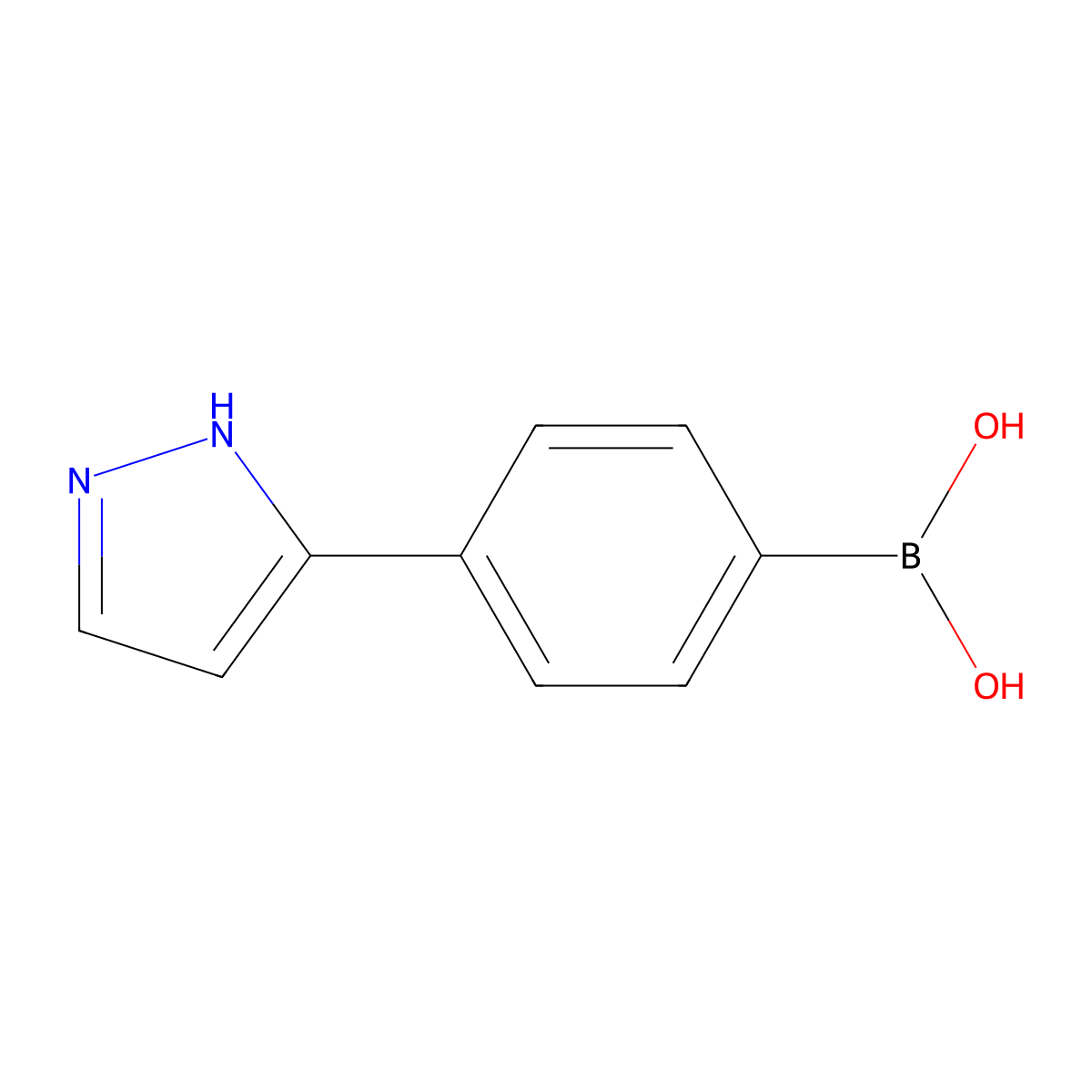 [4-(1H-Pyrazol-5-YL)phenyl]boronic acid molecular structure, CAS 1174304-73-4