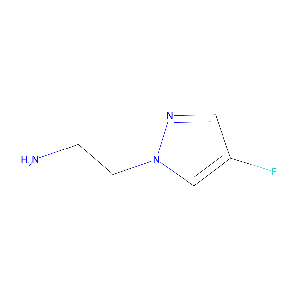 2-(4-Fluoro-1H-pyrazol-1-yl)ethanamine molecular structure, CAS 1174306-39-8