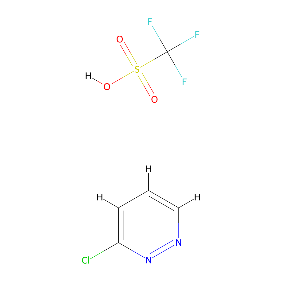 3-Chloropyridazine trifluoromethanesulfonate molecular structure, CAS 1174307-32-4