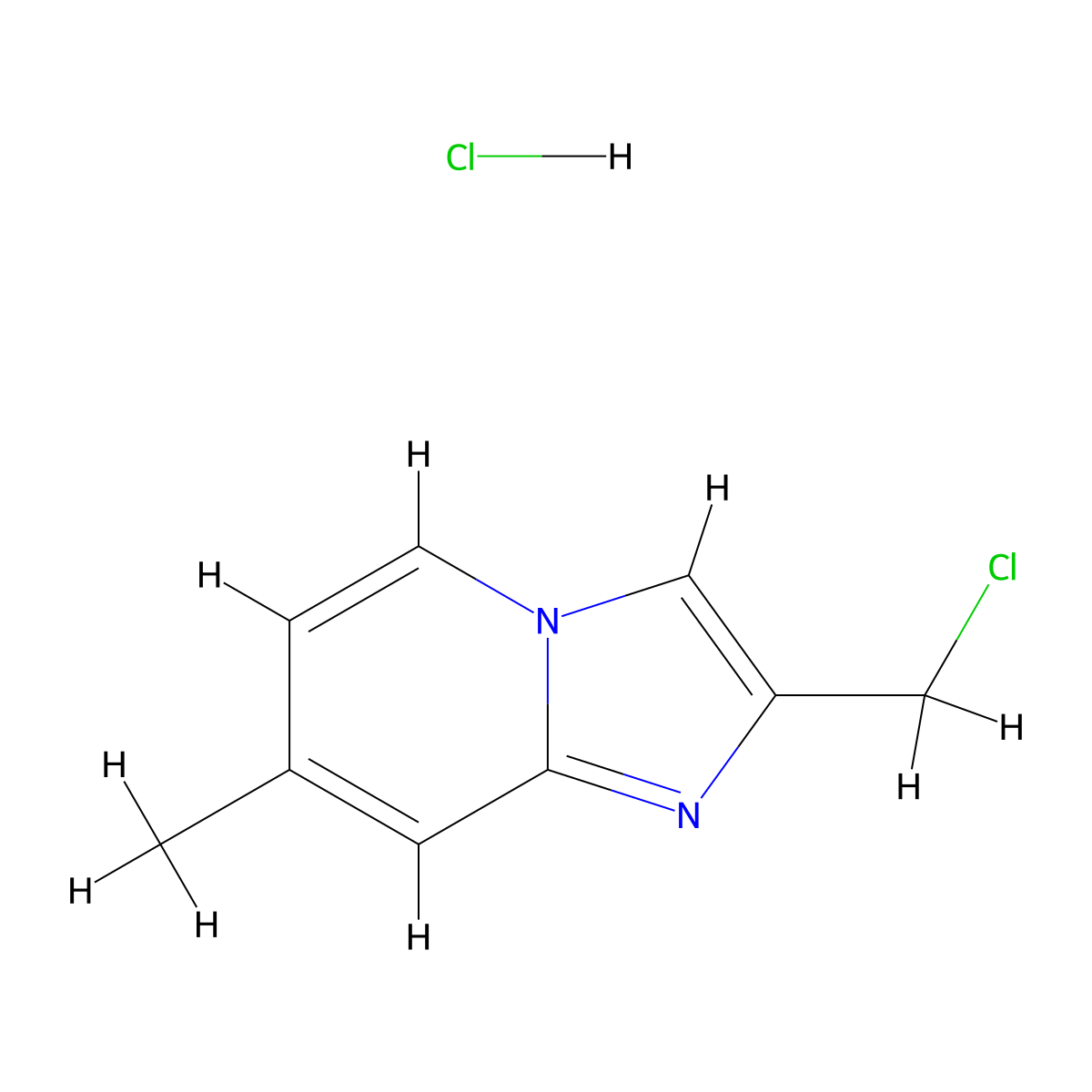 2-(Chloromethyl)-7-Methylimidazo[1,2-A]Pyridine Hydrochloride molecular structure, CAS 1174307-69-7