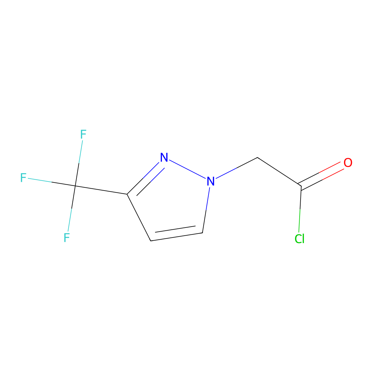 2-[3-(Trifluoromethyl)pyrazolyl]acetyl chloride molecular structure, CAS 1174311-36-4