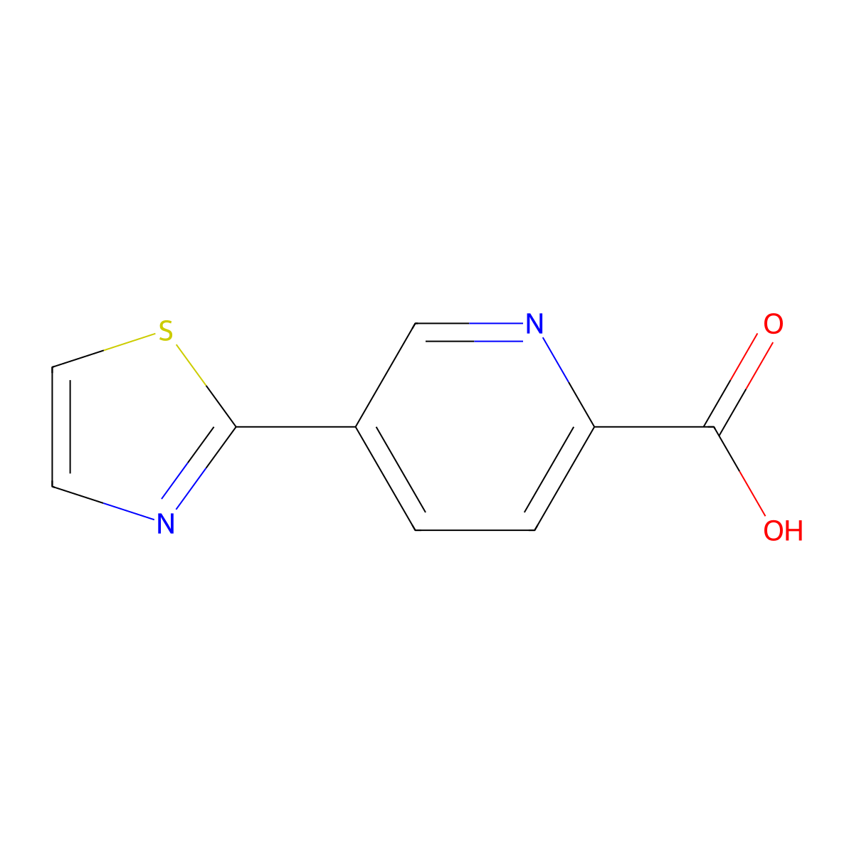 5-(Thiazol-2-yl)pyridine-2-carboxylic acid molecular structure, CAS 1174322-64-5
