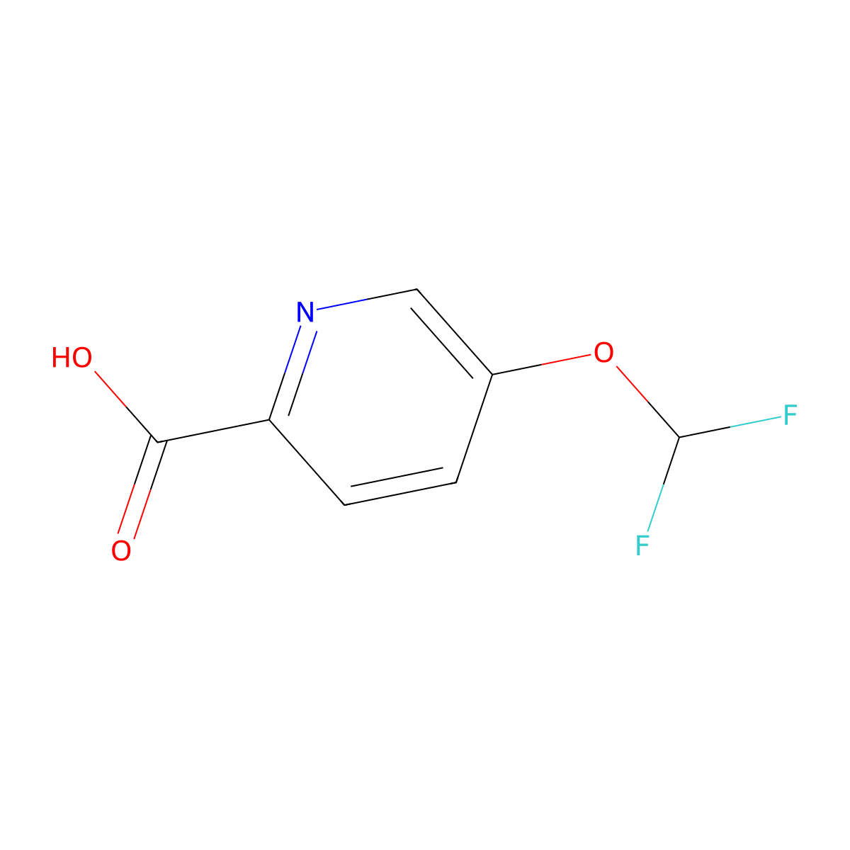 5-(Difluoromethoxy)picolinic acid molecular structure, CAS 1174323-34-2