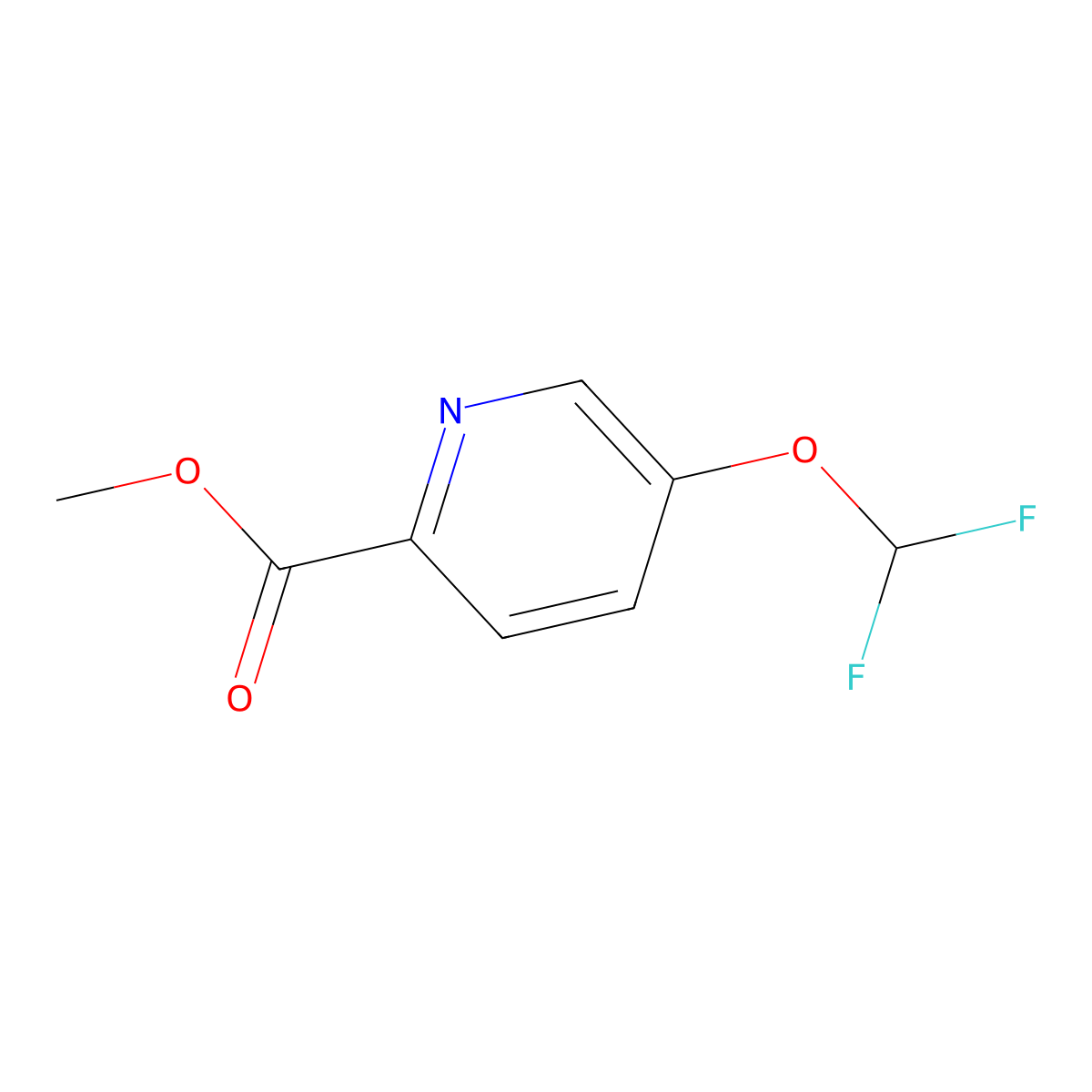 Methyl 5-(difluoromethoxy)picolinate molecular structure, CAS 1174323-35-3