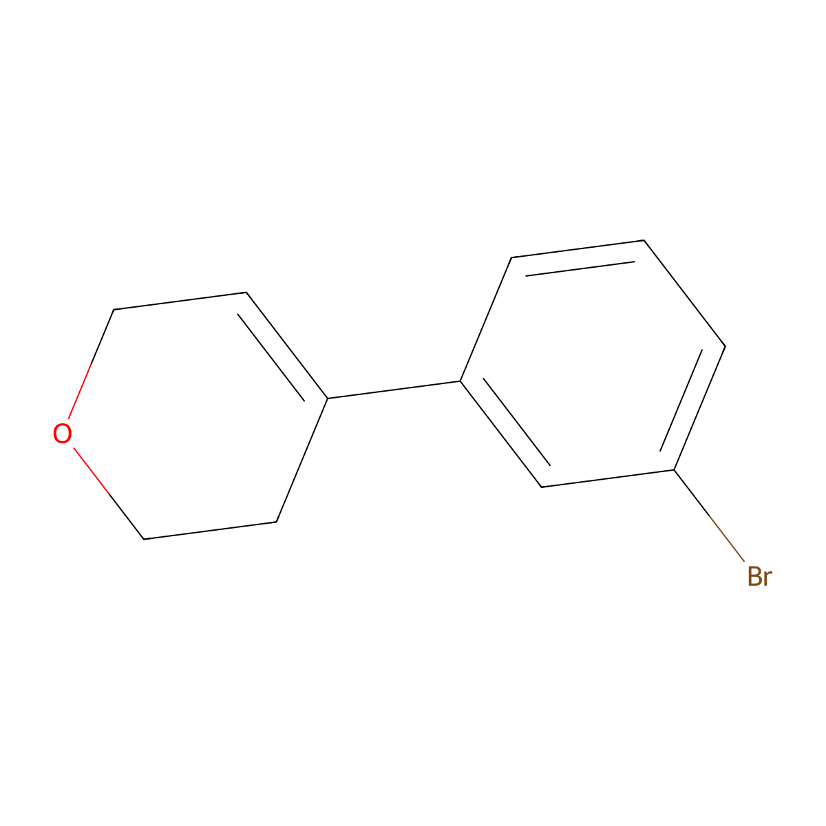 4-(3-bromophenyl)-3,6-dihydro-2H-pyran molecular structure, CAS 1174324-81-2