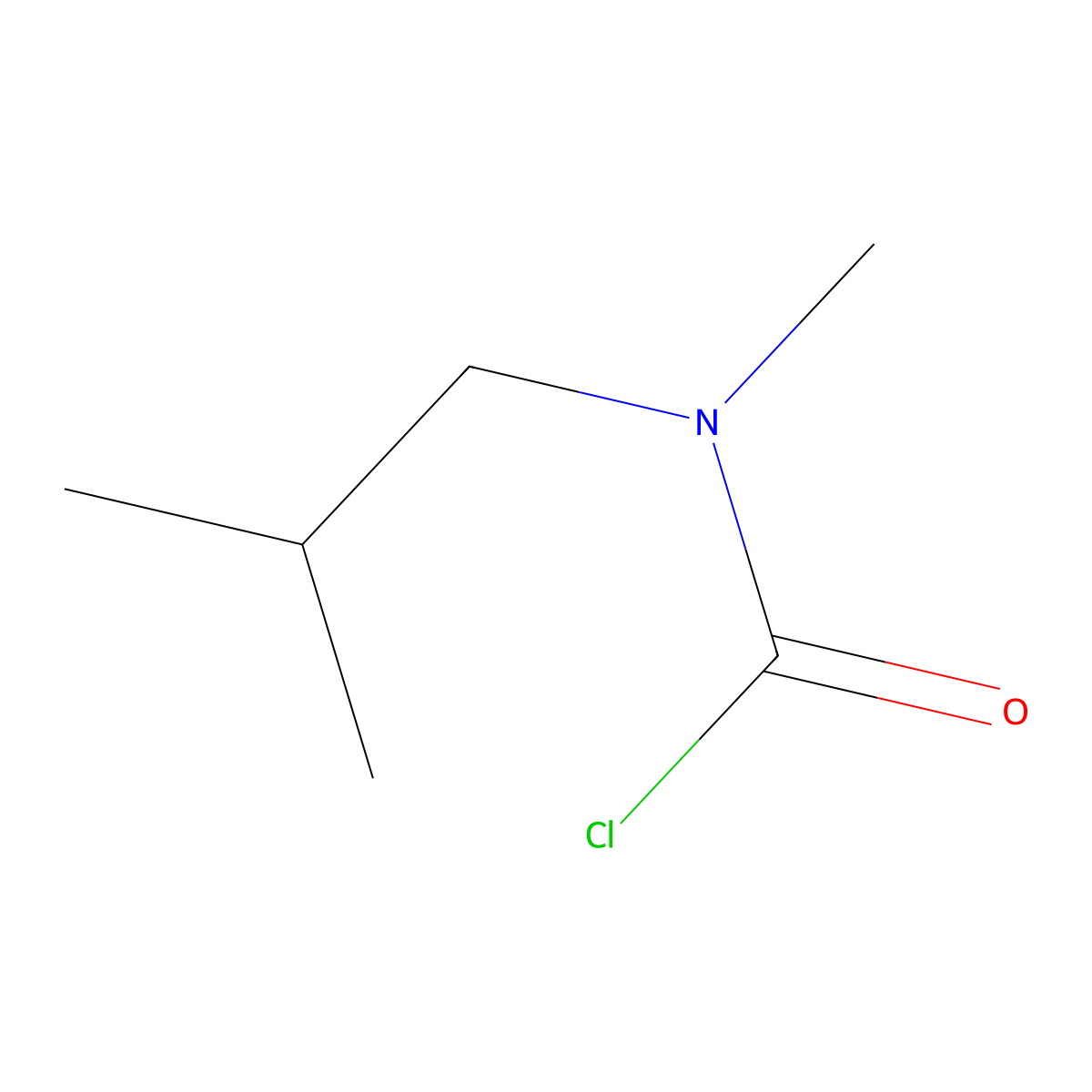 N-methyl-N-(2-methylpropyl)carbamoyl chloride molecular structure, CAS 1174330-61-0