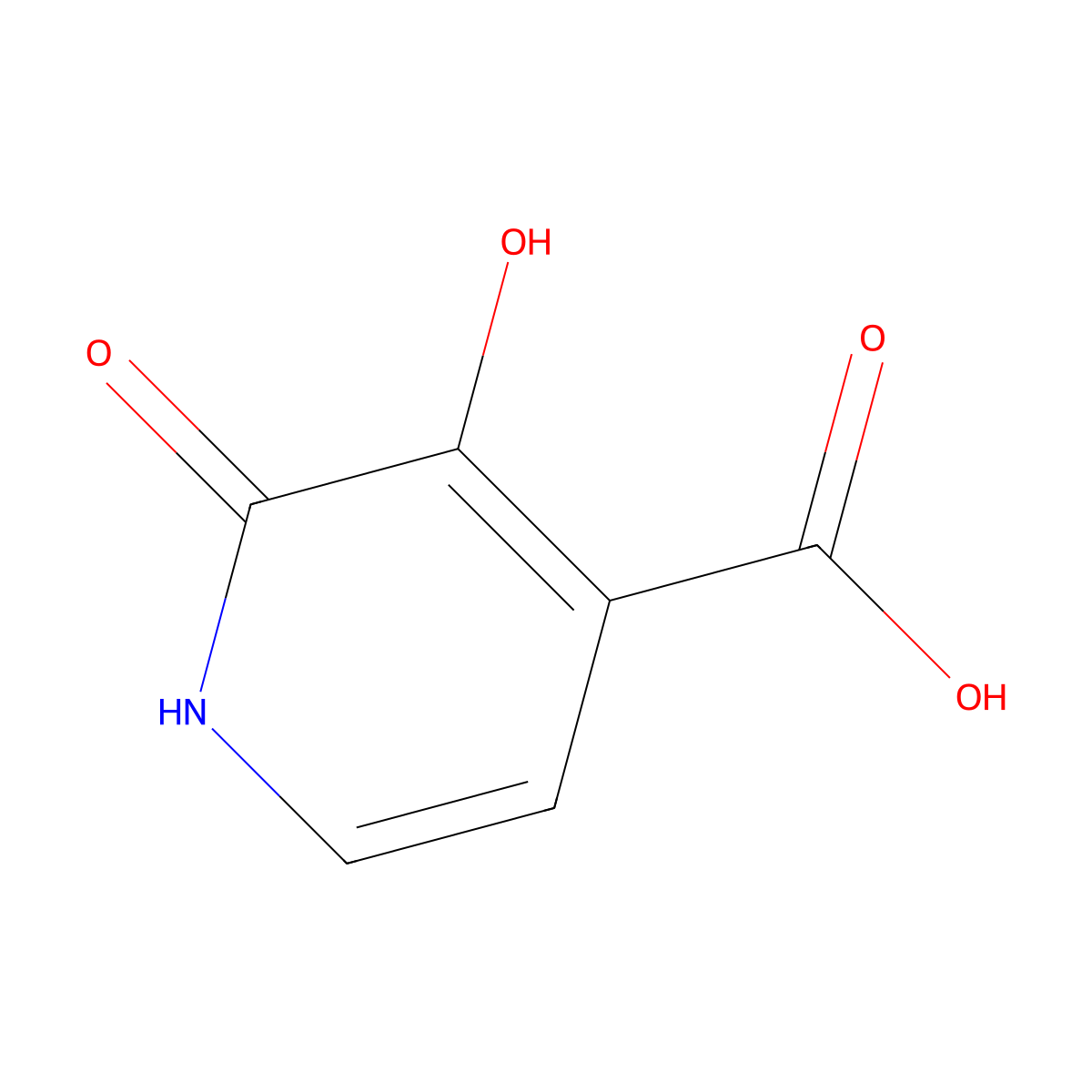 3-Hydroxy-2-oxo-1,2-dihydropyridine-4-carboxylic acid molecular structure, CAS 1174332-60-5