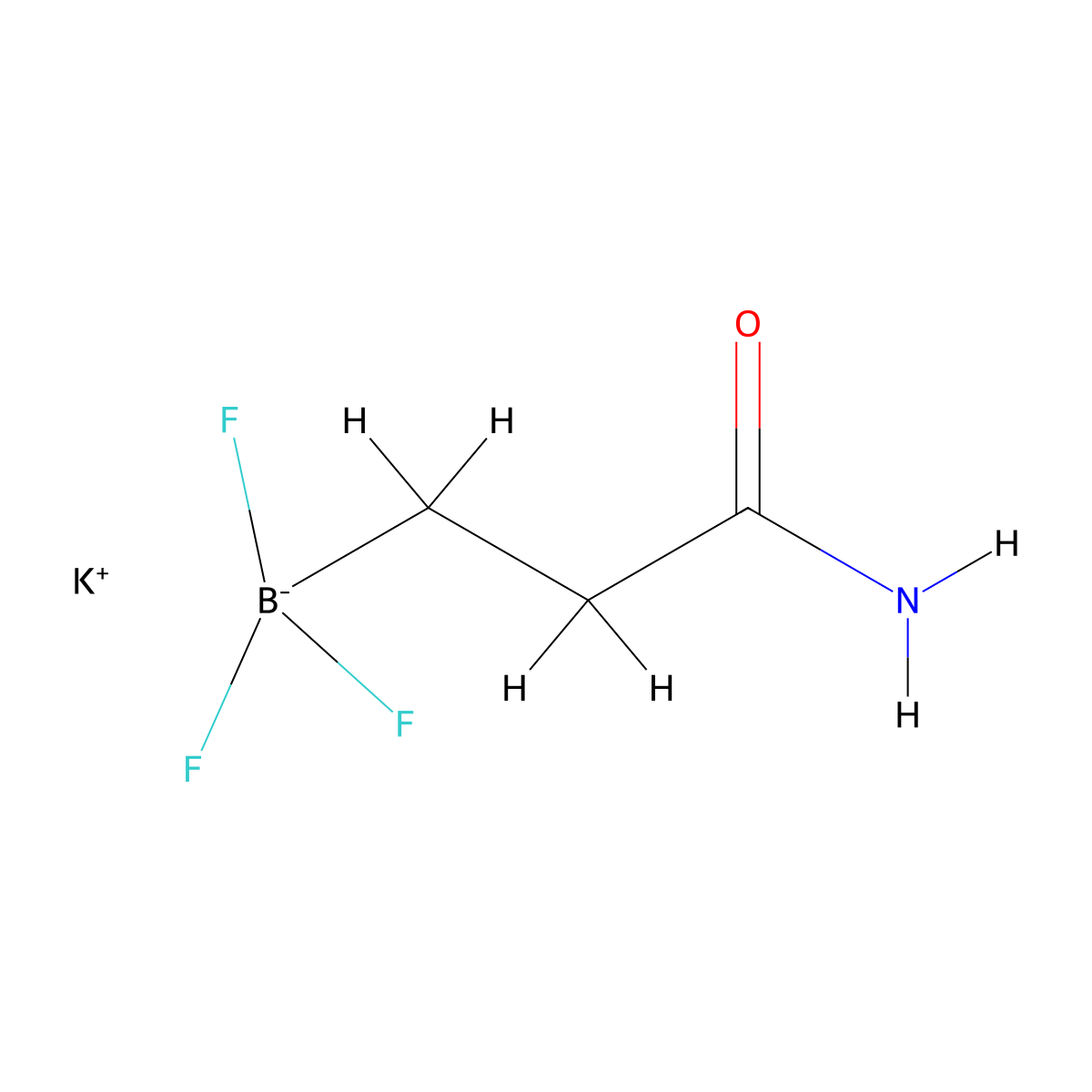 Potassium (2-carbamoylethyl)trifluoroboranuide molecular structure, CAS 1174338-63-6