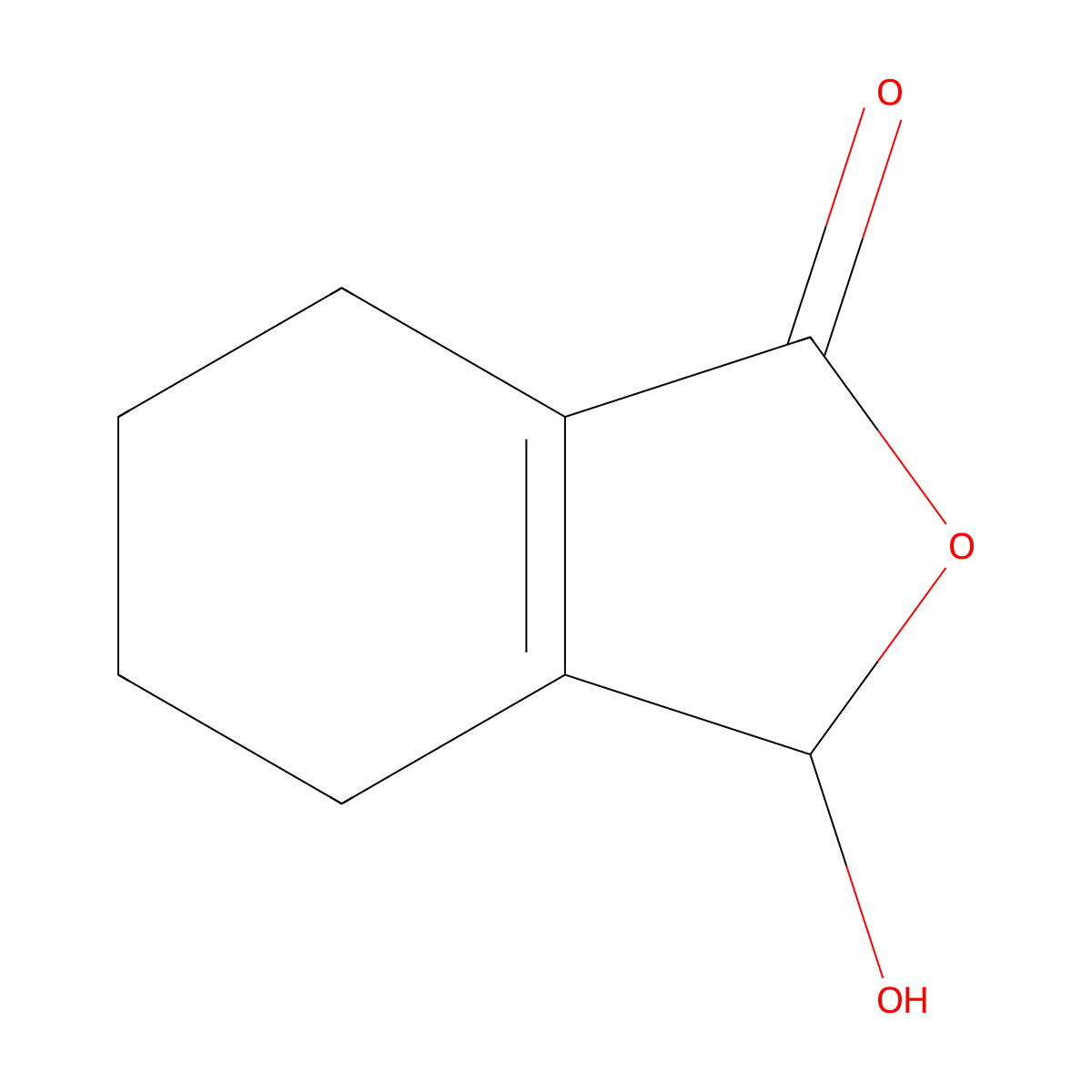 4,5,6,7-Tetrahydro-3-hydroxy-1(3H)-isobenzofuranone molecular structure, CAS 117436-83-6