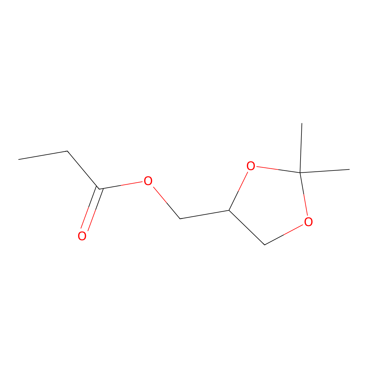 (S)-2,2-Dimethyl-1,3-dioxolane-4alpha-methanol propionate molecular structure, CAS 117438-31-0