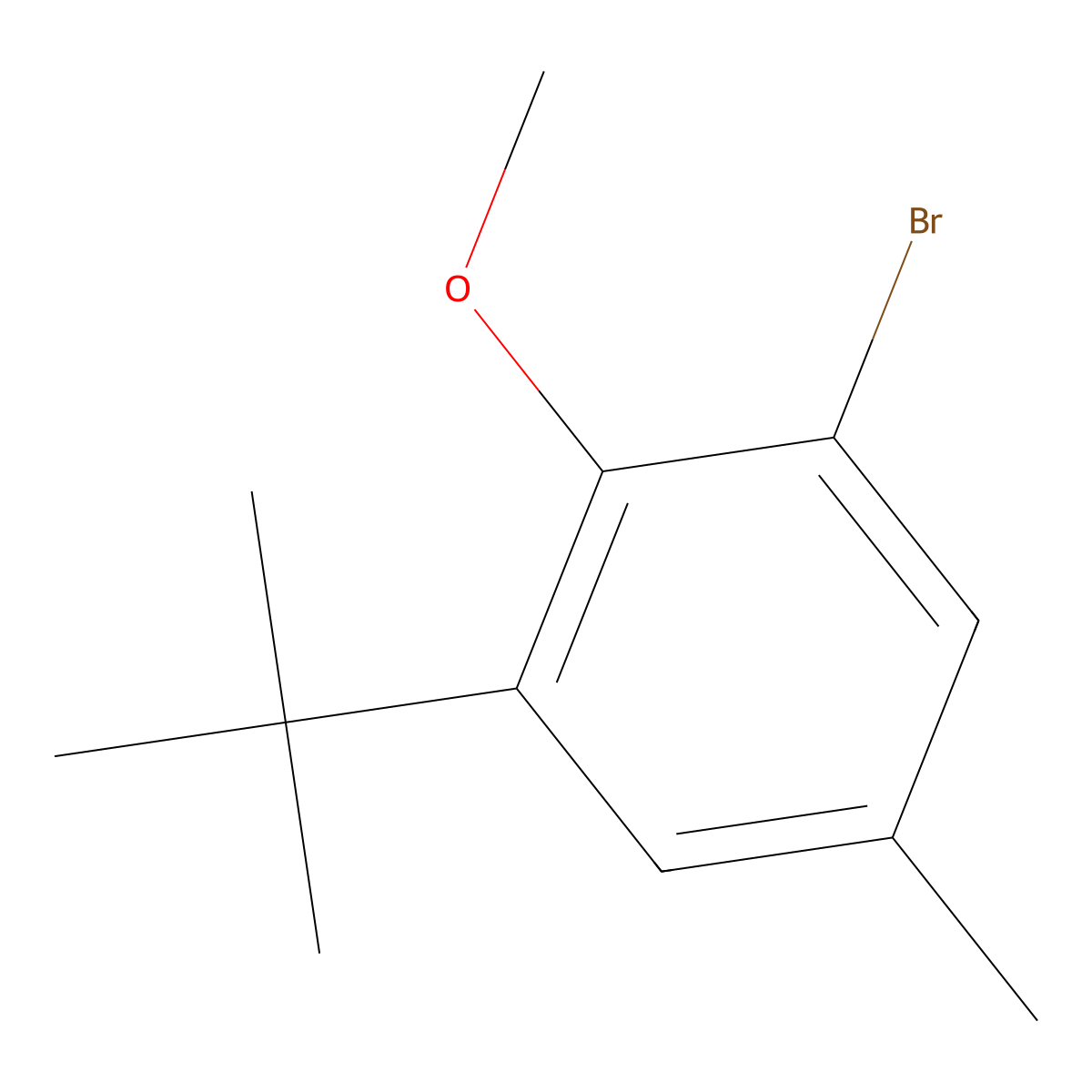 1-Bromo-3-tert-butyl-2-methoxy-5-methylbenzene molecular structure, CAS 117439-55-1