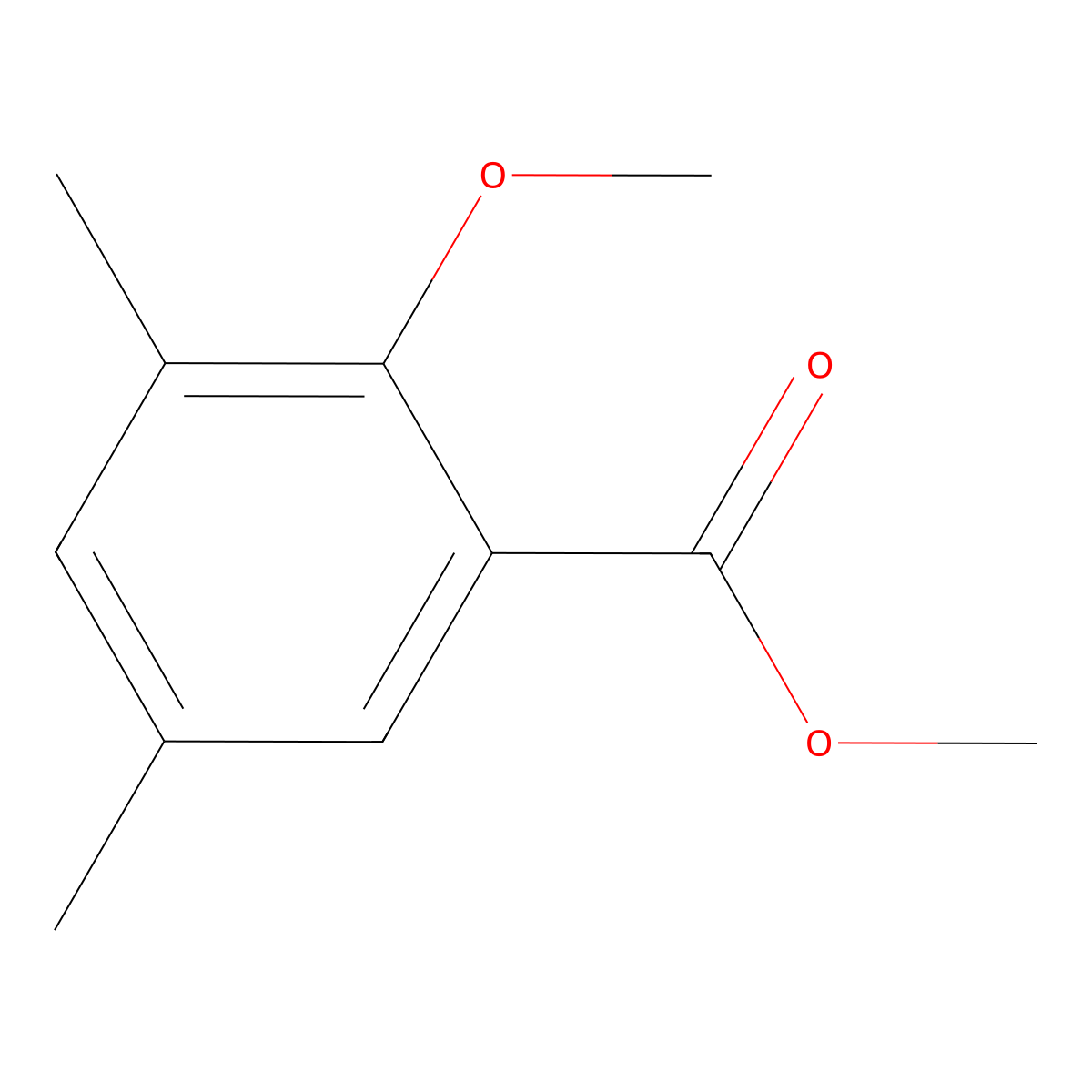 Methyl 2-methoxy-3,5-dimethylbenzoate molecular structure, CAS 117439-57-3