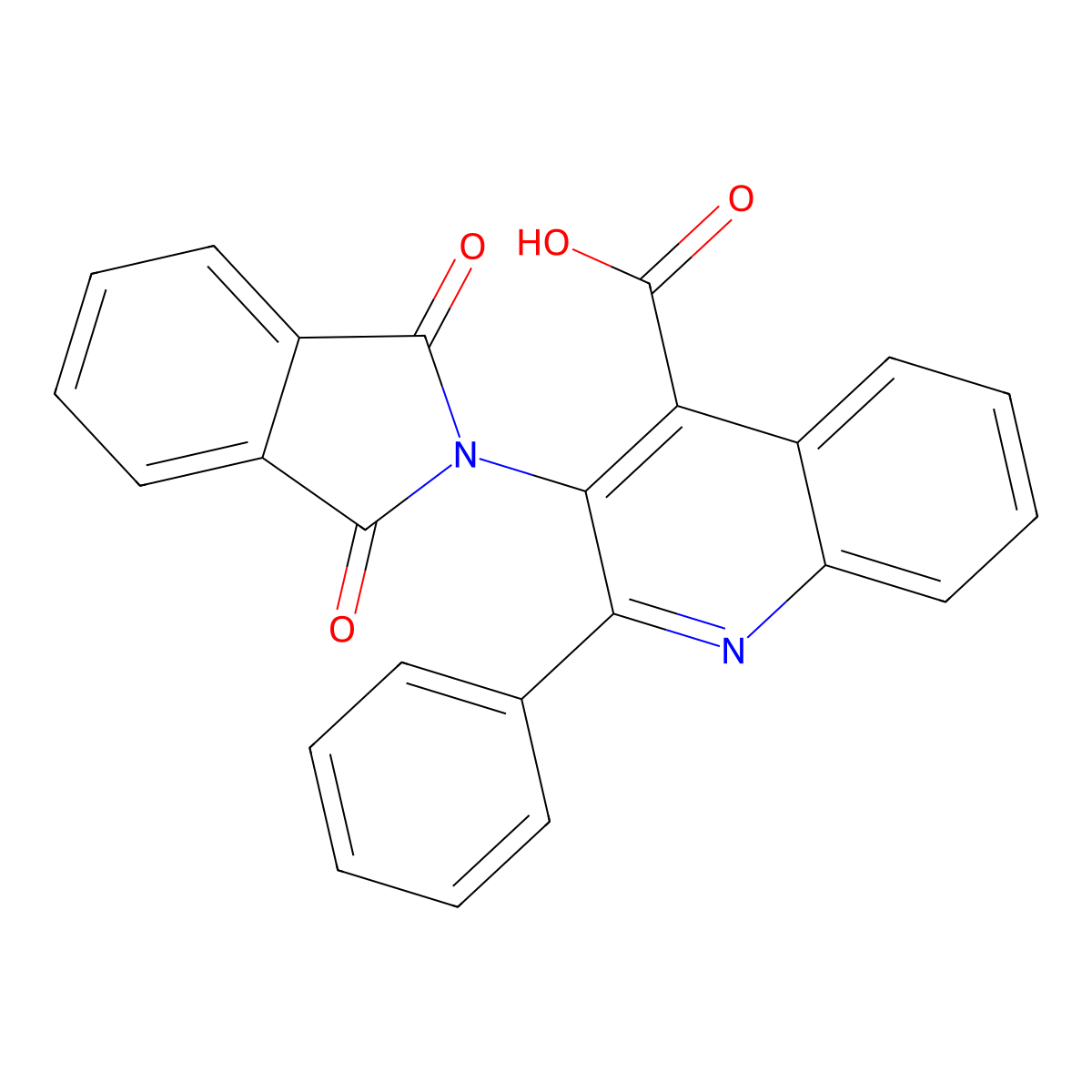 2-Phenyl-3-phthalimidoquinoline-4-carboxylic acid molecular structure, CAS 117439-99-3