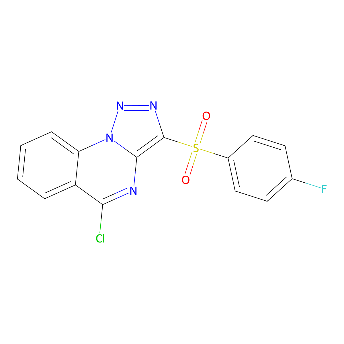 5-Chloro-3-[(4-fluorophenyl)sulfonyl][1,2,3]triazolo[1,5-a]quinazoline molecular structure, CAS 1174392-35-8