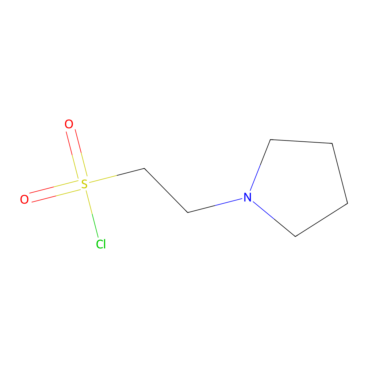 2-(Pyrrolidin-1-YL)ethane-1-sulfonyl chloride molecular structure, CAS 1174395-84-6