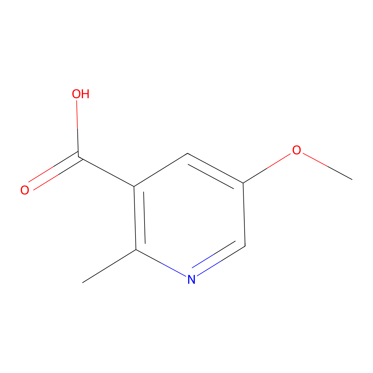 5-Methoxy-2-methylpyridine-3-carboxylic acid molecular structure, CAS 1174402-76-6