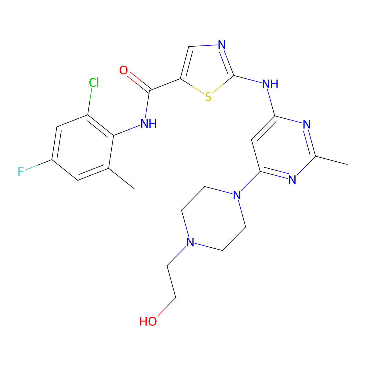Dasatinib analog-1 molecular structure, CAS 1174416-41-1