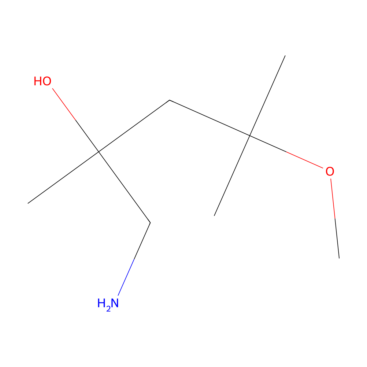 1-Amino-4-methoxy-2,4-dimethylpentan-2-ol molecular structure, CAS 1174417-40-3