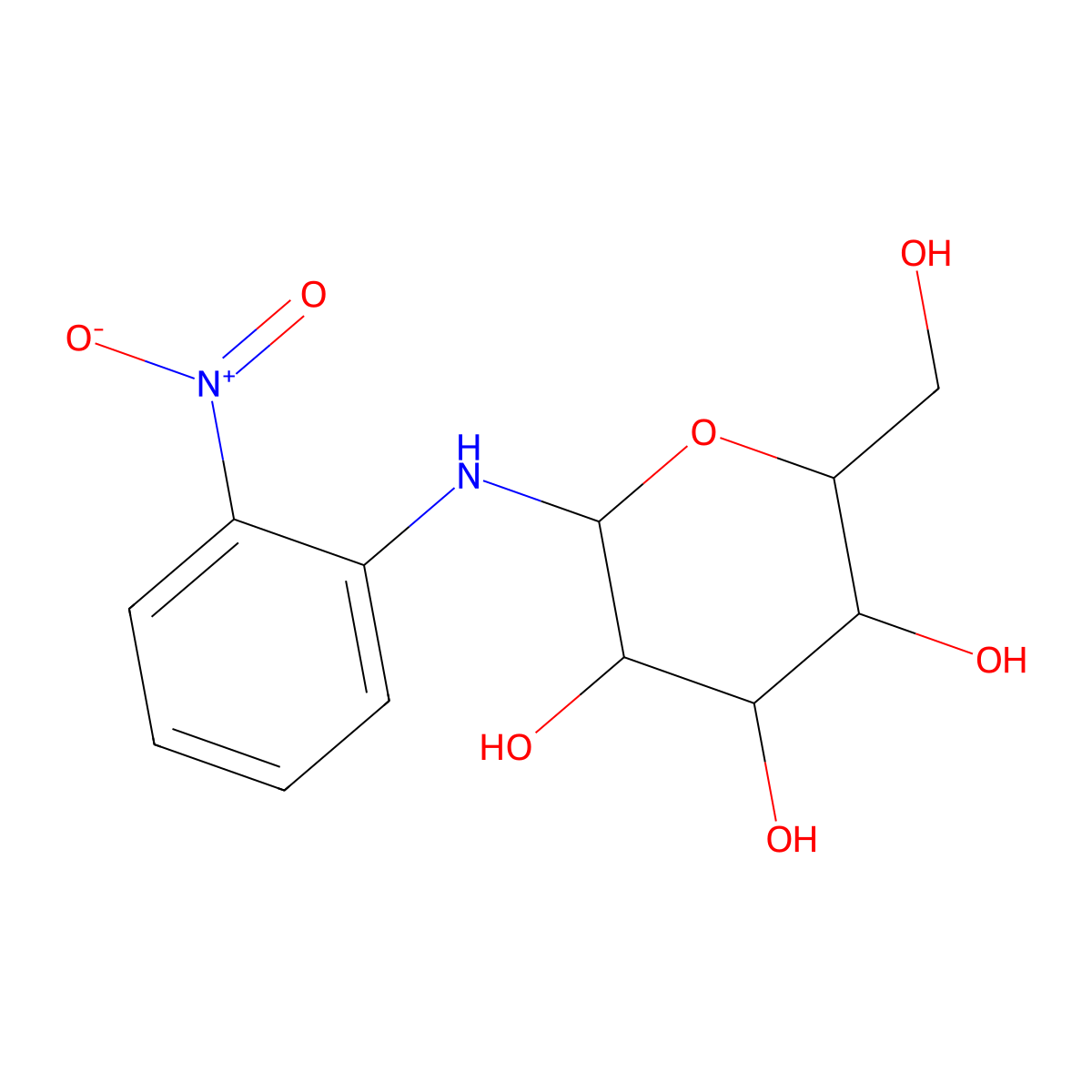 2-(Hydroxymethyl)-6-(2-nitroanilino)oxane-3,4,5-triol molecular structure, CAS 1174429-88-9