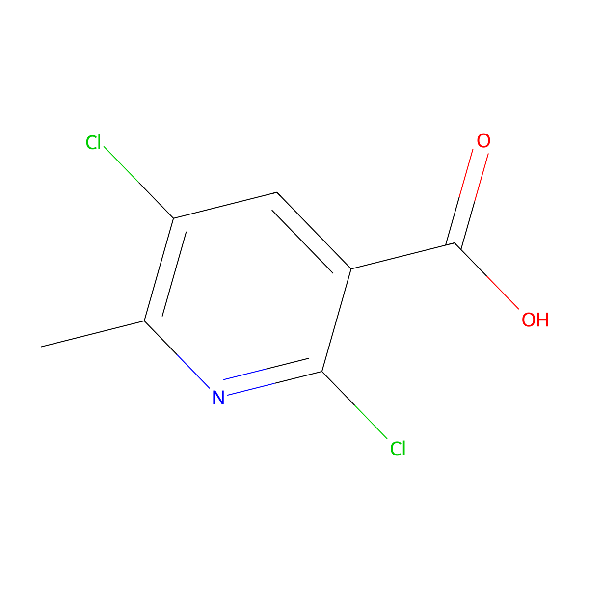 2,5-Dichloro-6-methyl-3-pyridinecarboxylic acid molecular structure, CAS 117449-74-8