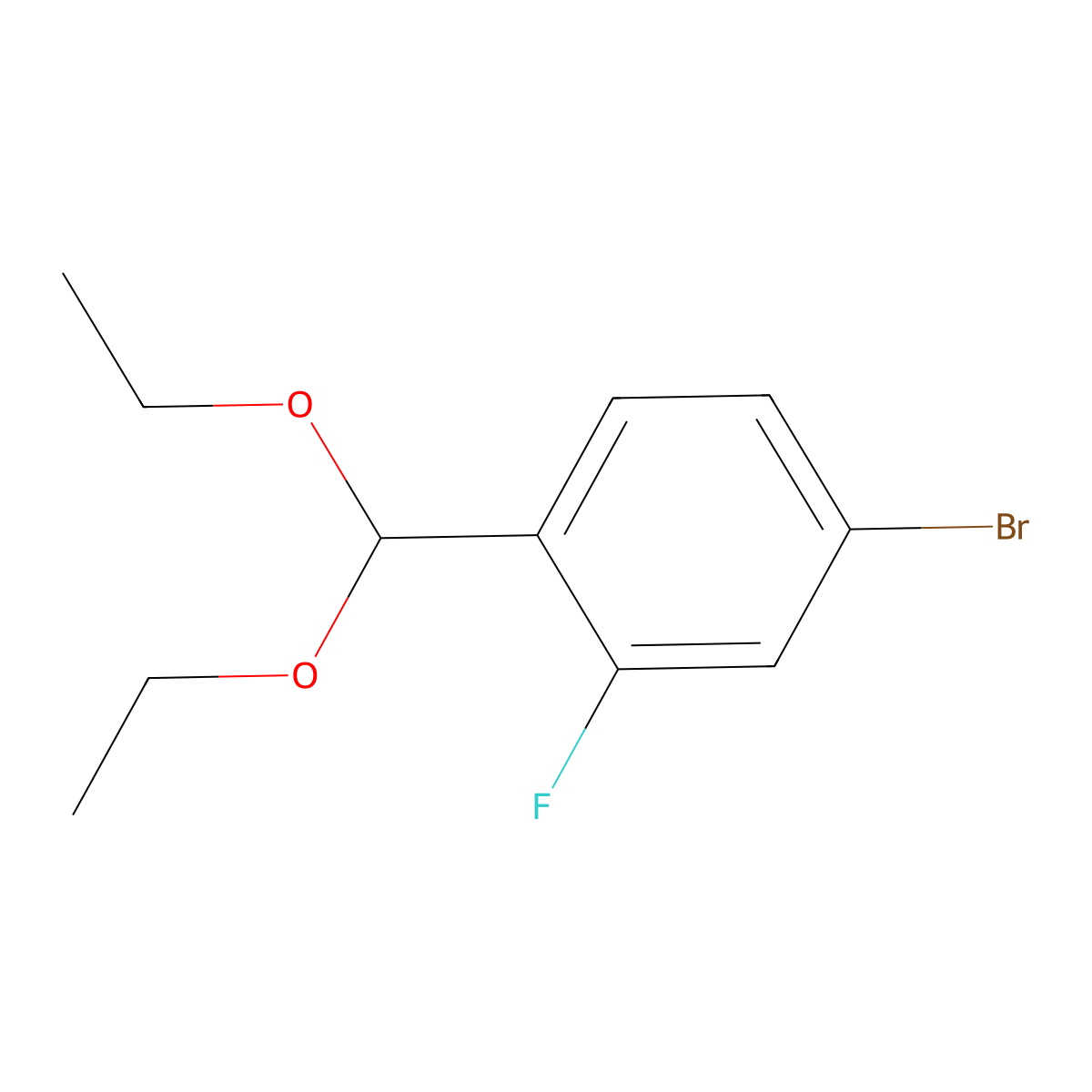 4-Bromo-1-(diethoxymethyl)-2-fluorobenzene molecular structure, CAS 1174493-83-4