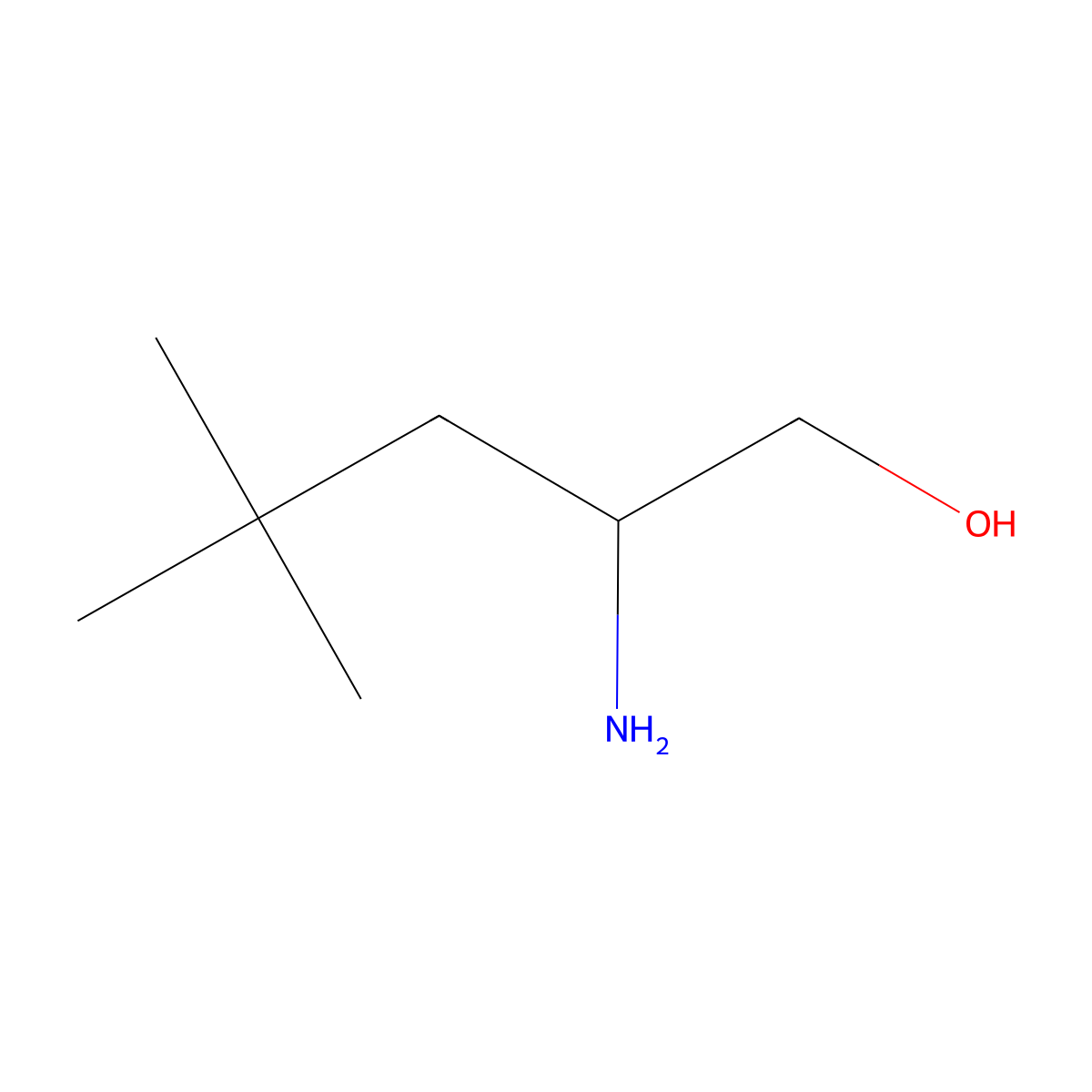 (R)-2-Amino-4,4-dimethylpentan-1-ol molecular structure, CAS 1174494-98-4