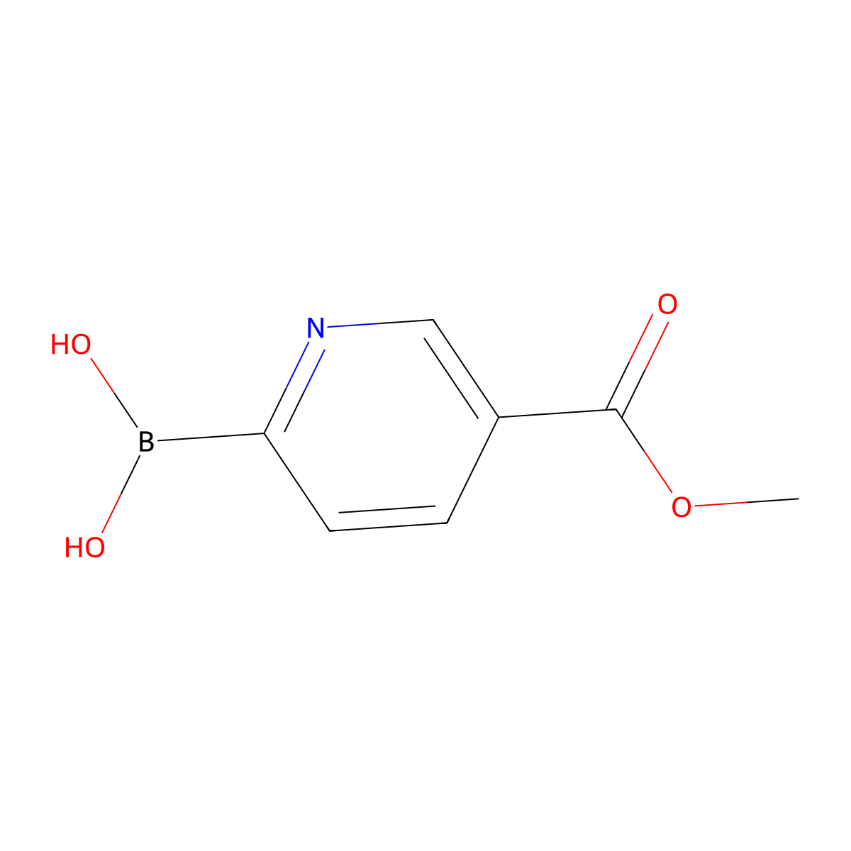 (5-(Methoxycarbonyl)pyridin-2-yl)boronic acid molecular structure, CAS 1174501-32-6