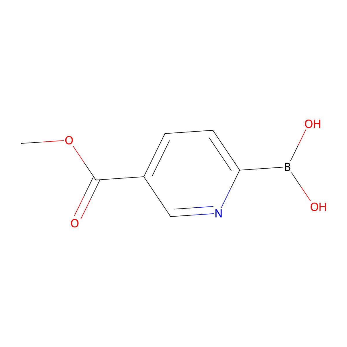 (5-(Methoxycarbonyl)pyridin-2-yl)boronic acid molecular structure, CAS 1174501-32-6