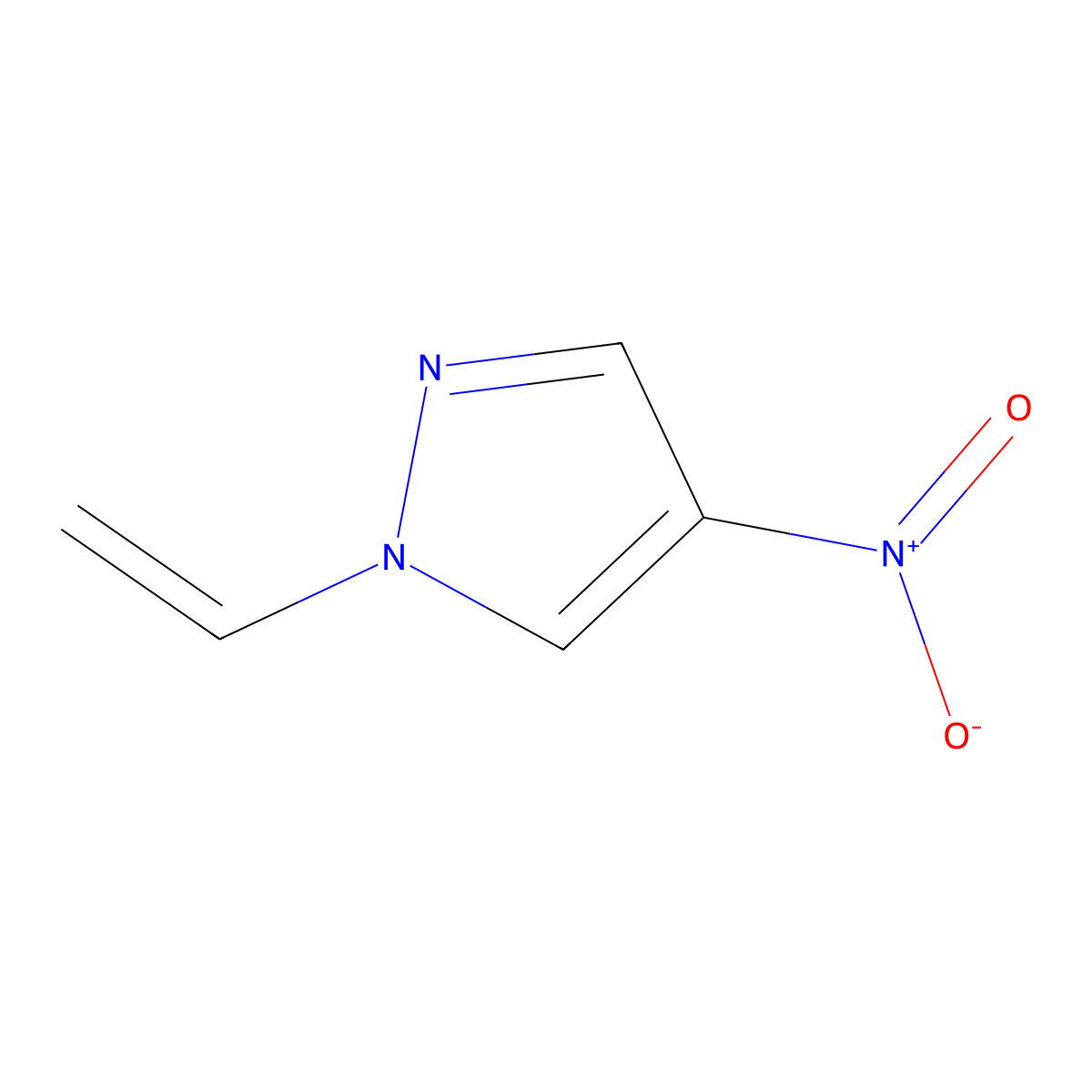 1-Ethenyl-4-nitro-1H-pyrazole molecular structure, CAS 117451-93-1