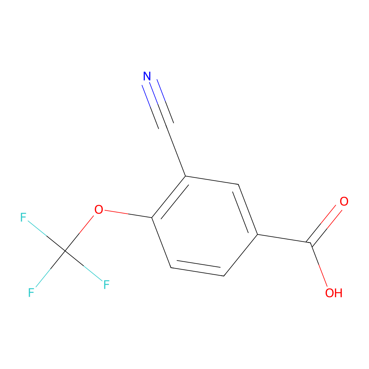 3-Cyano-4-(trifluoromethoxy)benzoic acid molecular structure, CAS 1174512-65-2