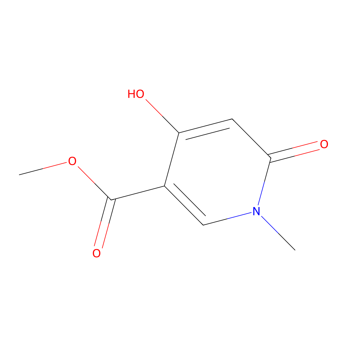 Methyl 4-hydroxy-1-methyl-6-oxo-1,6-dihydropyridine-3-carboxylate molecular structure, CAS 1174525-17-7